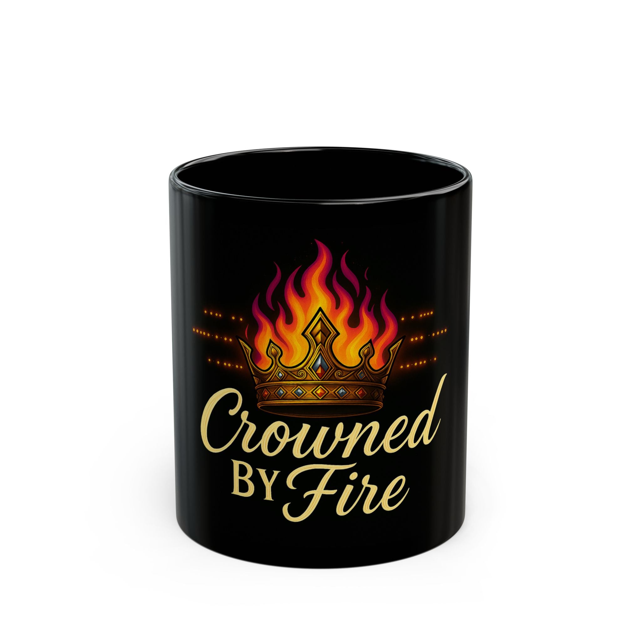 Crowned Sip™ Black Ceramic Mug