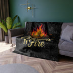 Crowned by Fire Crushed Velvet Blanket