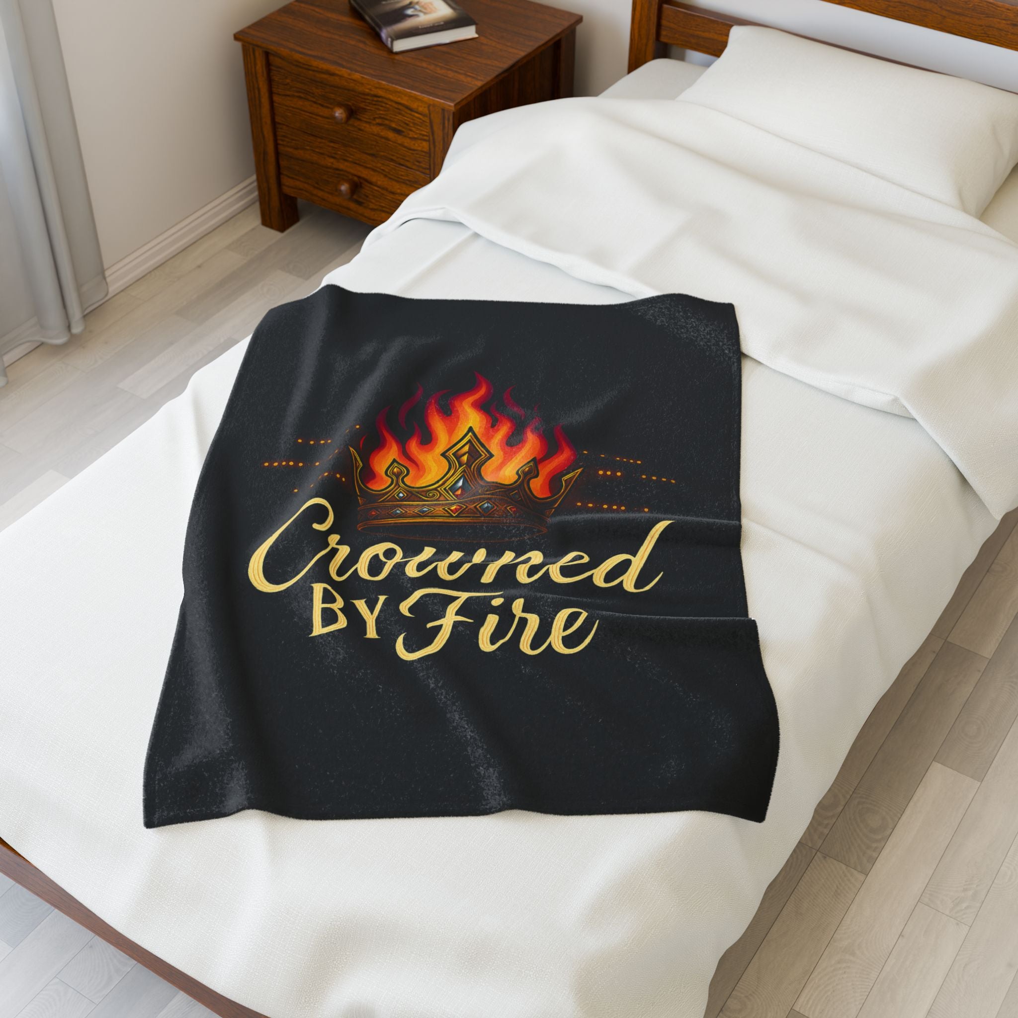 Crowned by Fire Velveteen Plush Blanket