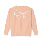 Crowned by Fire Sweatshirt, Unisex Lightweight Crewneck, Cozy Casual Wear, Perfect for Gifting, Fall Fashion