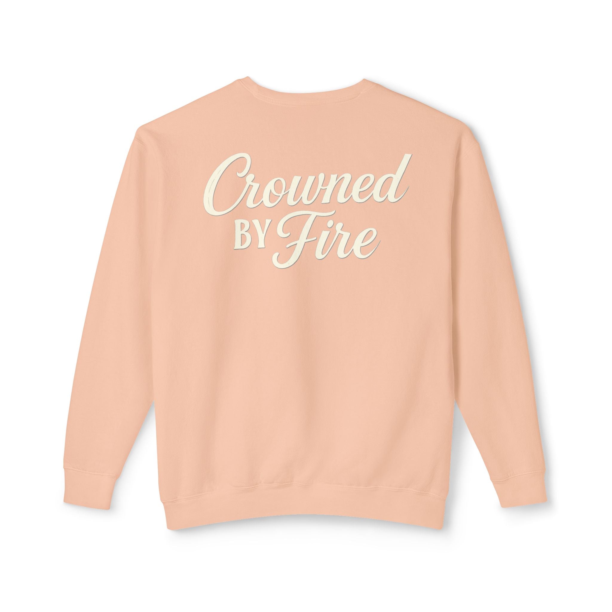 Crowned by Fire Sweatshirt, Unisex Lightweight Crewneck, Cozy Casual Wear, Perfect for Gifting, Fall Fashion