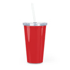 Red Crowned Signature Flame Tumbler – 20oz with Straw