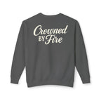 Crowned by Fire Sweatshirt, Unisex Lightweight Crewneck, Cozy Casual Wear, Perfect for Gifting, Fall Fashion