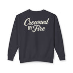 Crowned by Fire Sweatshirt, Unisex Lightweight Crewneck, Cozy Casual Wear, Perfect for Gifting, Fall Fashion