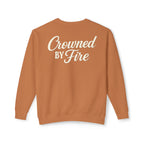 Crowned by Fire Sweatshirt, Unisex Lightweight Crewneck, Cozy Casual Wear, Perfect for Gifting, Fall Fashion