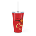 Red Crowned Signature Flame Tumbler – 20oz with Straw
