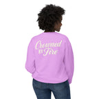 Crowned by Fire Sweatshirt, Unisex Lightweight Crewneck, Cozy Casual Wear, Perfect for Gifting, Fall Fashion