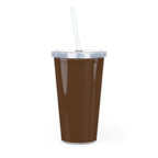 Brown Crowned By Fire Signature Tumbler with Straw