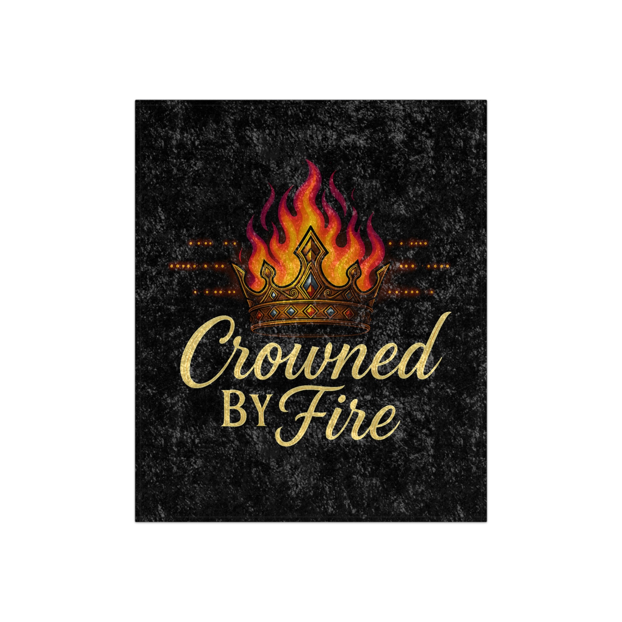Crowned by Fire Crushed Velvet Blanket