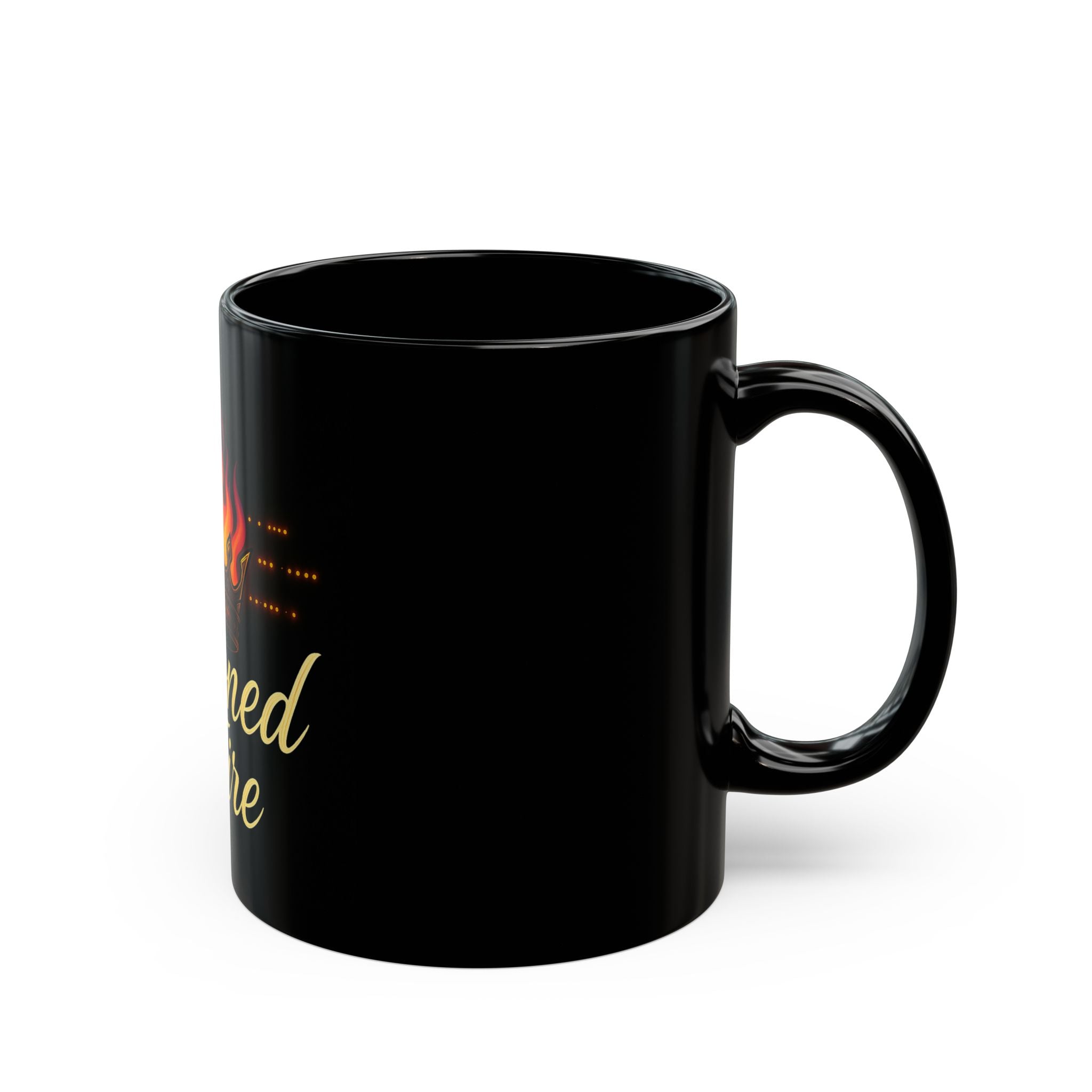 Crowned Sip™ Black Ceramic Mug
