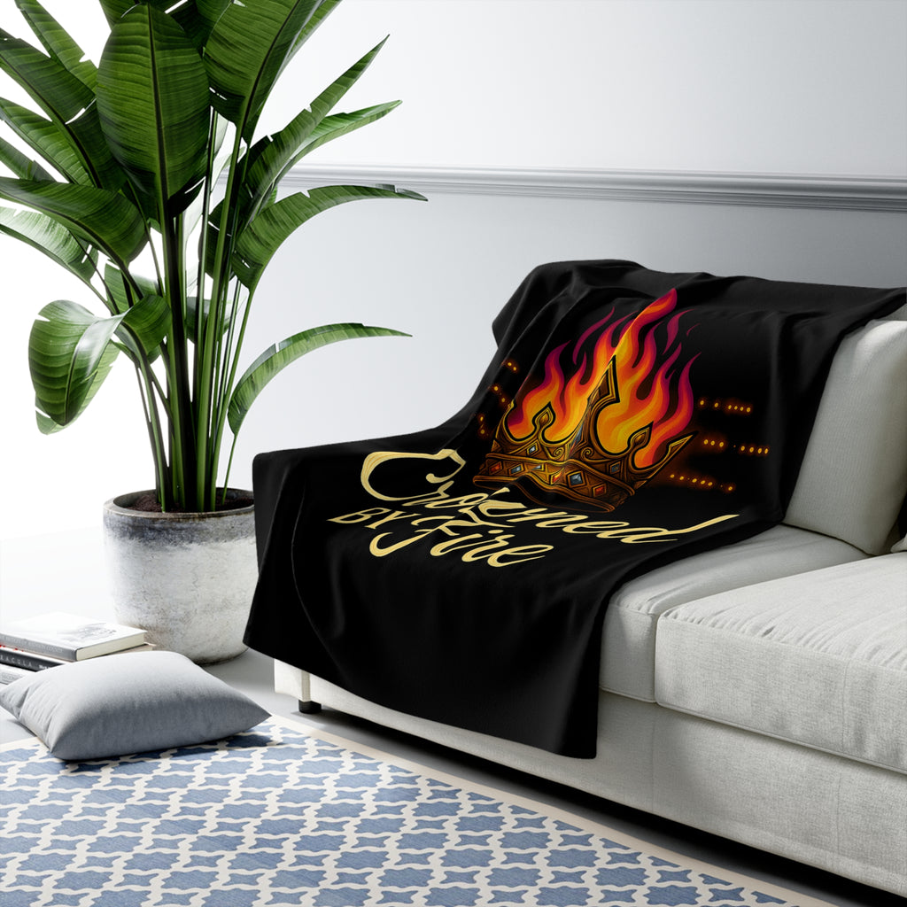 Crowned Sherpa Fleece Blanket