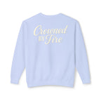 Crowned by Fire Sweatshirt, Unisex Lightweight Crewneck, Cozy Casual Wear, Perfect for Gifting, Fall Fashion