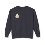 Crowned by Fire Sweatshirt, Unisex Lightweight Crewneck, Cozy Casual Wear, Perfect for Gifting, Fall Fashion