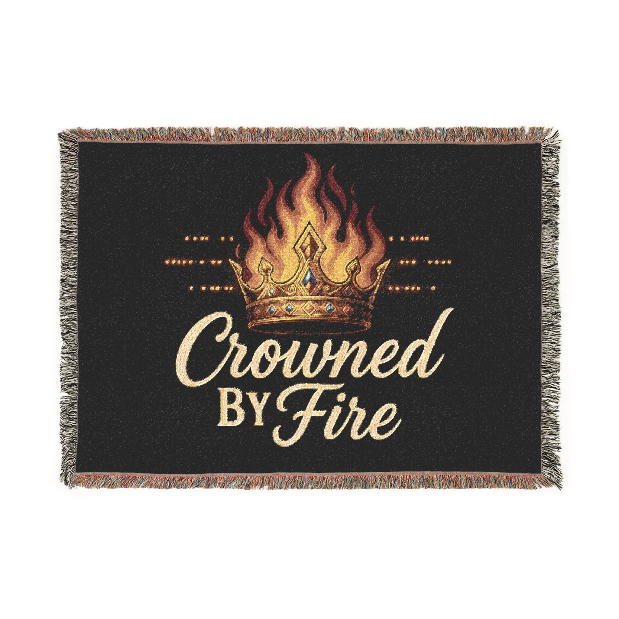 Crowned Woven Throw Blanket