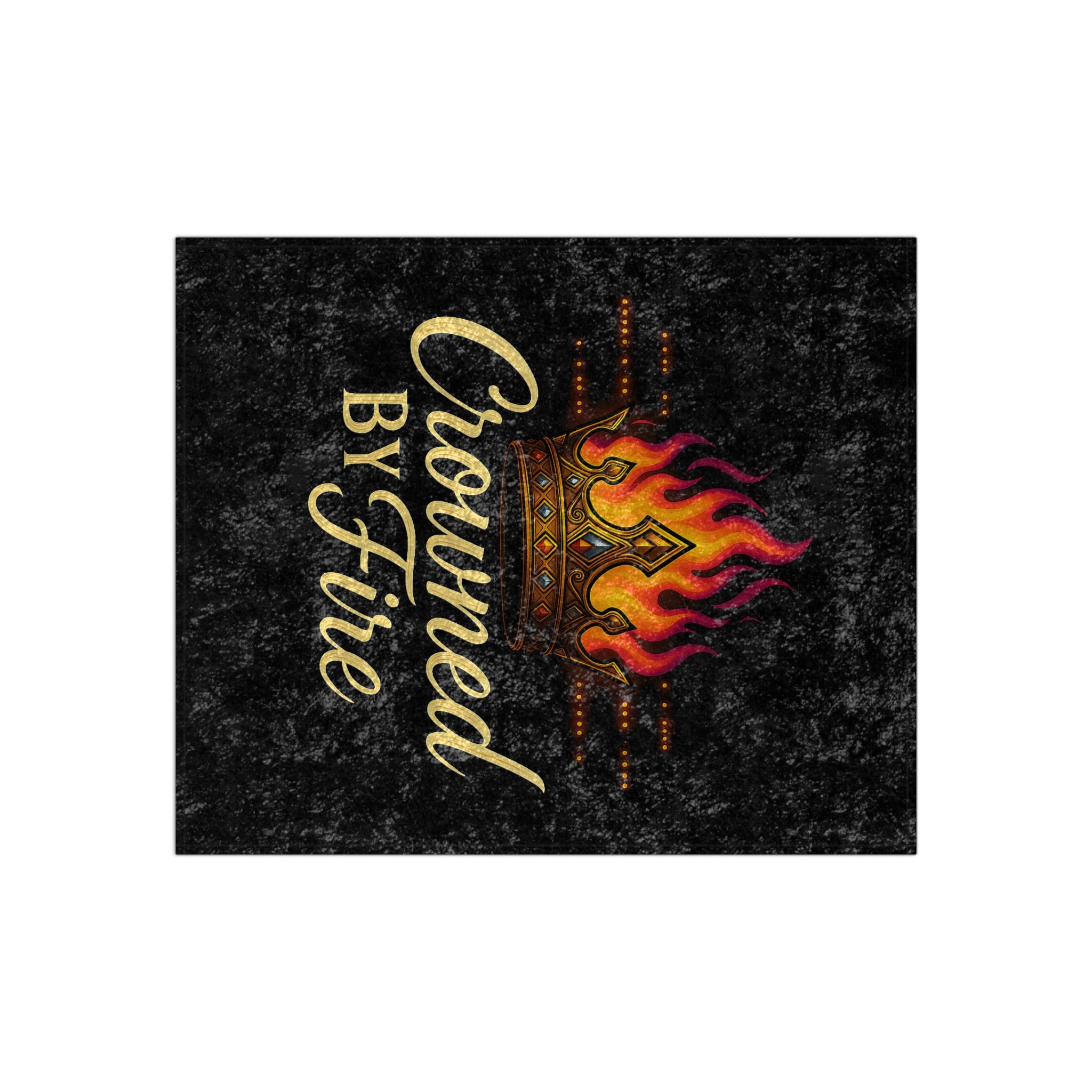 Crowned by Fire Crushed Velvet Blanket