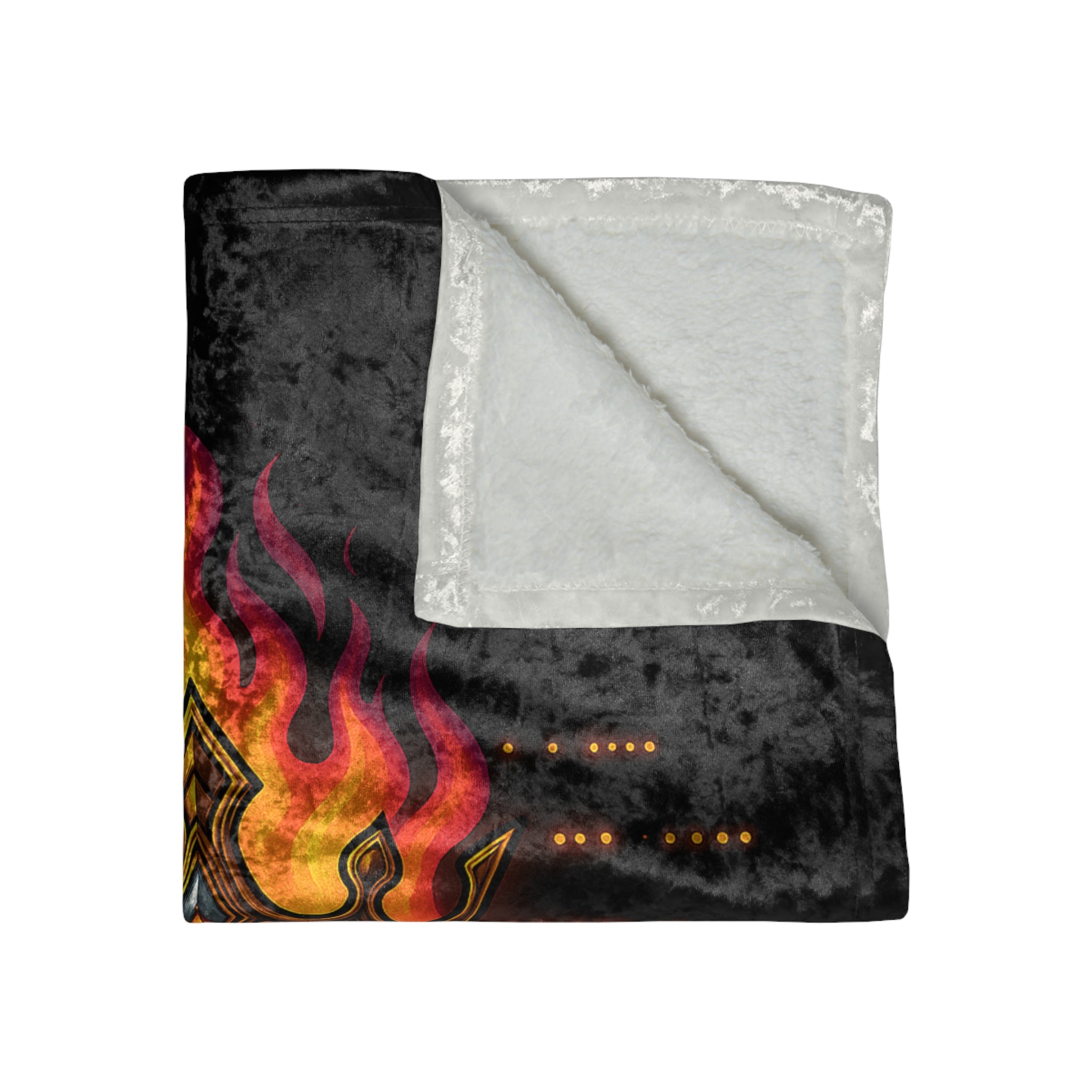 Crowned by Fire Crushed Velvet Blanket