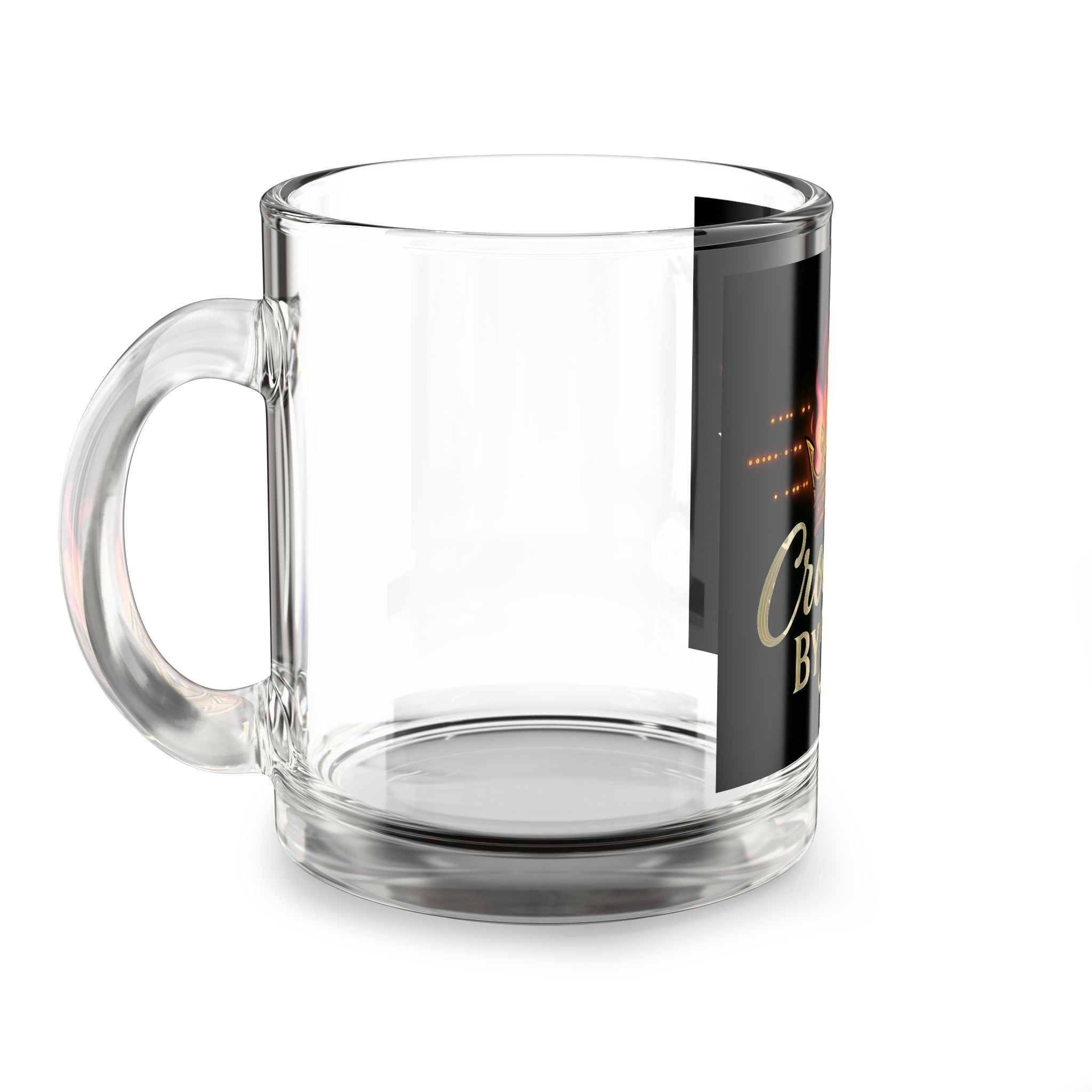 Crowned Glass Coffee Mug (10 oz)