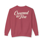 Crowned by Fire Sweatshirt, Unisex Lightweight Crewneck, Cozy Casual Wear, Perfect for Gifting, Fall Fashion