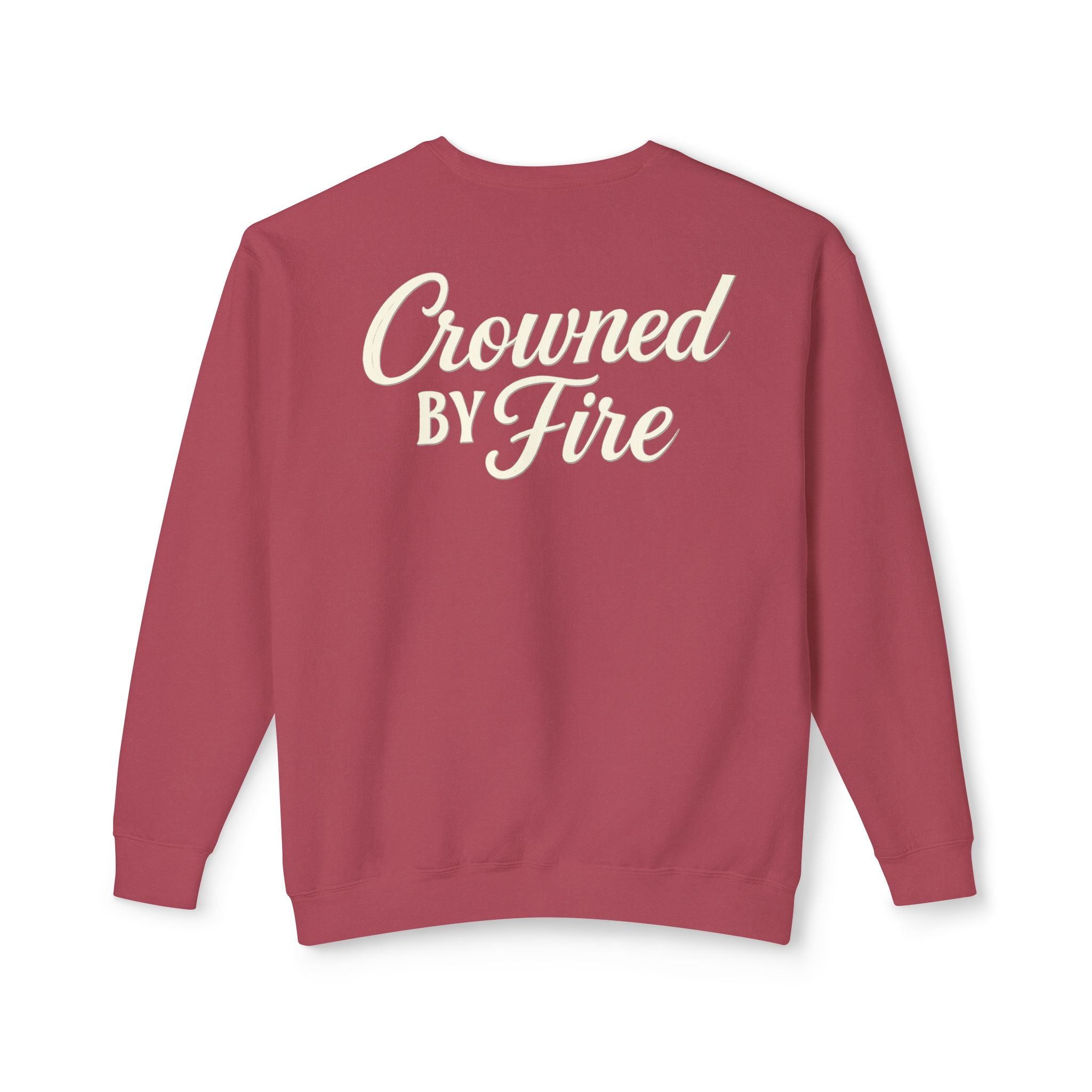 Crowned by Fire Sweatshirt, Unisex Lightweight Crewneck, Cozy Casual Wear, Perfect for Gifting, Fall Fashion