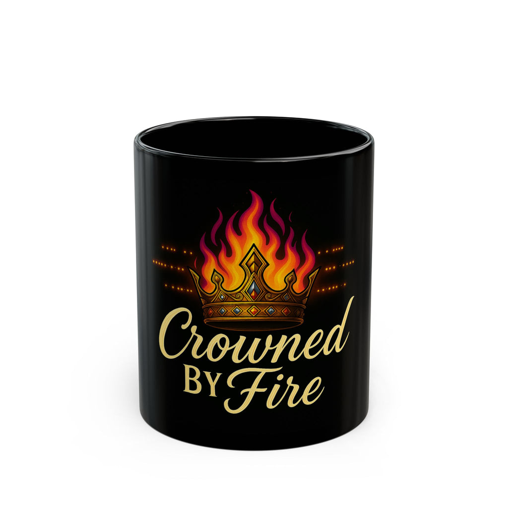 Crowned Sip™ Black Ceramic Mug