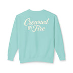 Crowned by Fire Sweatshirt, Unisex Lightweight Crewneck, Cozy Casual Wear, Perfect for Gifting, Fall Fashion