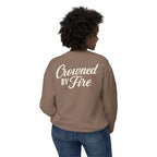 Crowned by Fire Sweatshirt, Unisex Lightweight Crewneck, Cozy Casual Wear, Perfect for Gifting, Fall Fashion