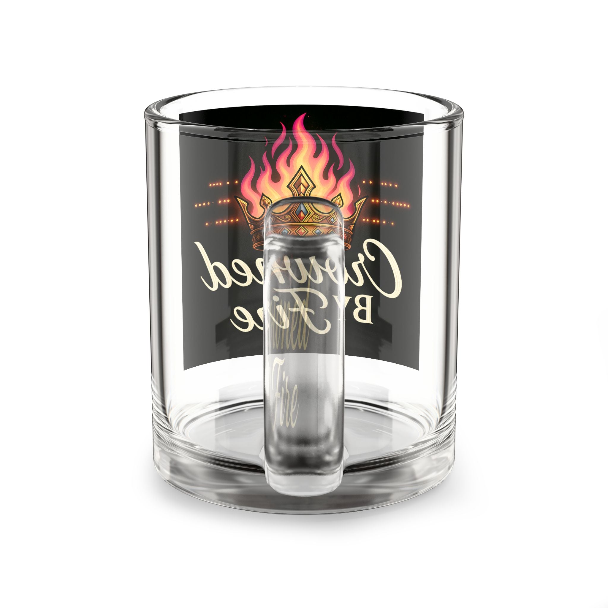 Crowned Glass Coffee Mug (10 oz)