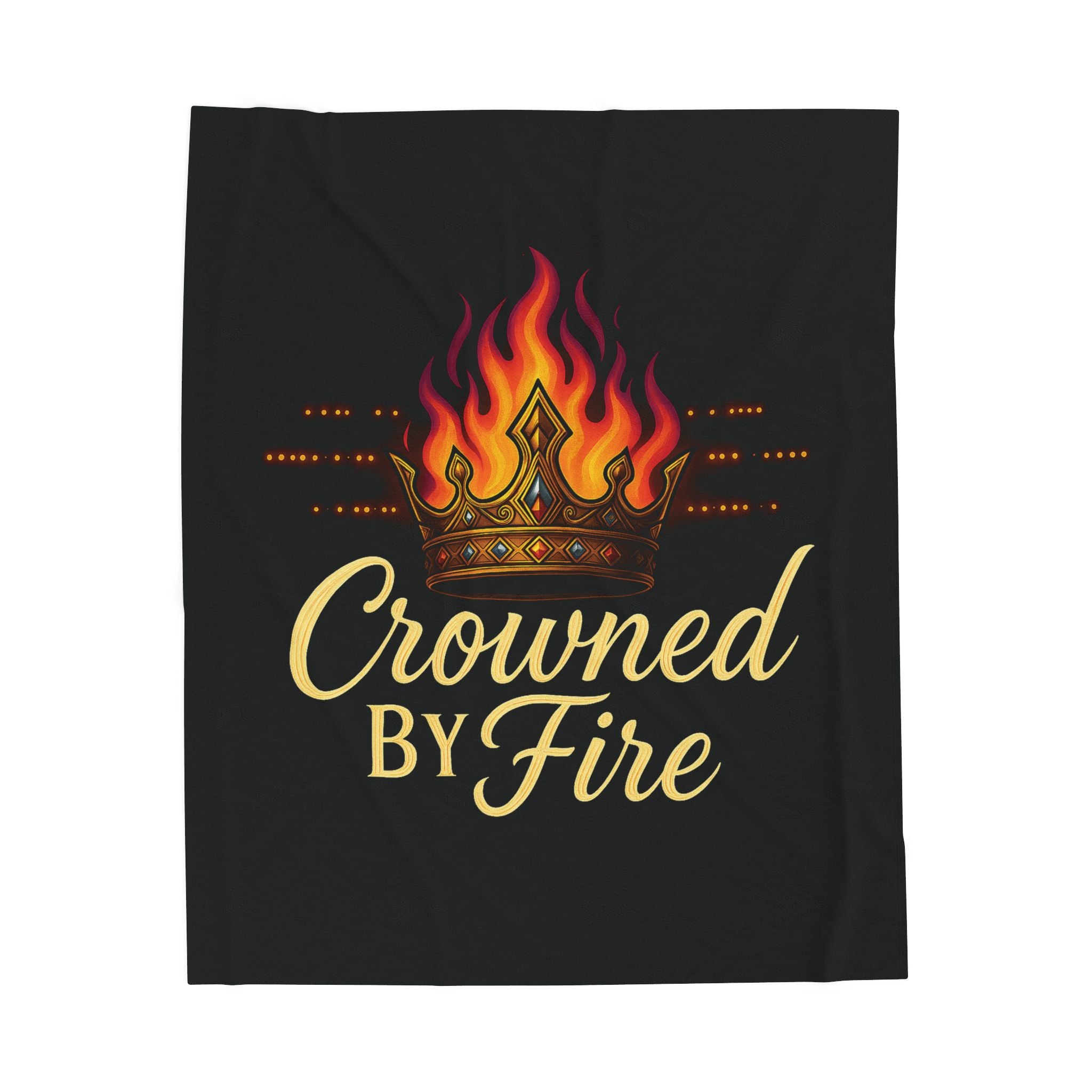 Crowned by Fire Velveteen Plush Blanket