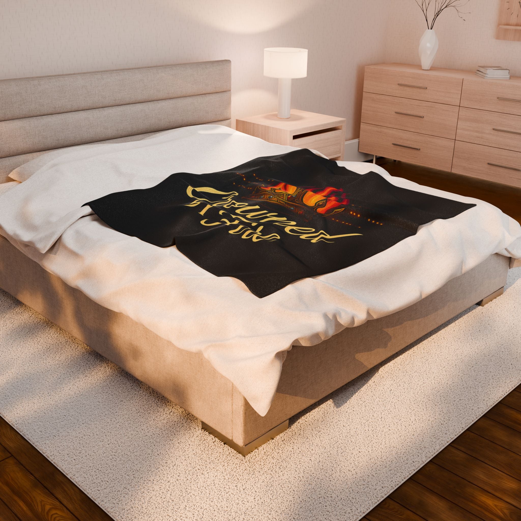 Crowned by Fire Velveteen Plush Blanket