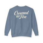 Crowned by Fire Sweatshirt, Unisex Lightweight Crewneck, Cozy Casual Wear, Perfect for Gifting, Fall Fashion
