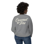 Crowned by Fire Sweatshirt, Unisex Lightweight Crewneck, Cozy Casual Wear, Perfect for Gifting, Fall Fashion