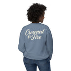 Crowned by Fire Sweatshirt, Unisex Lightweight Crewneck, Cozy Casual Wear, Perfect for Gifting, Fall Fashion